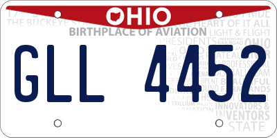 OH license plate GLL4452
