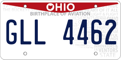 OH license plate GLL4462