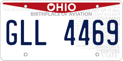OH license plate GLL4469