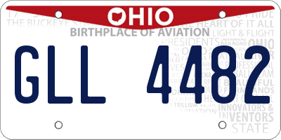 OH license plate GLL4482