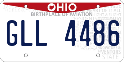 OH license plate GLL4486