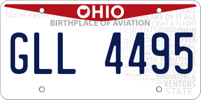 OH license plate GLL4495