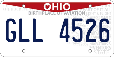 OH license plate GLL4526