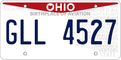 OH license plate GLL4527