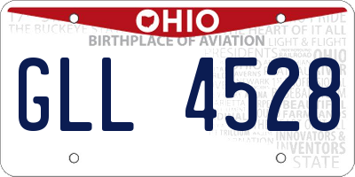 OH license plate GLL4528