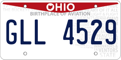 OH license plate GLL4529