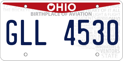 OH license plate GLL4530