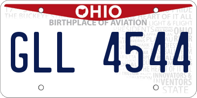 OH license plate GLL4544