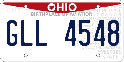 OH license plate GLL4548