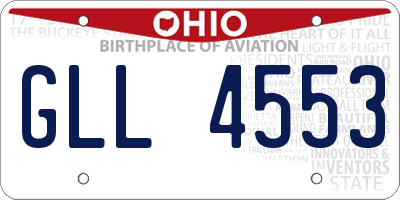 OH license plate GLL4553
