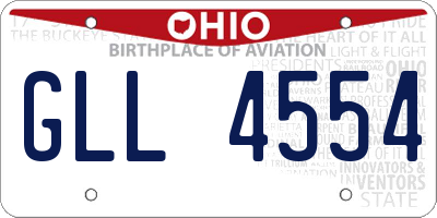 OH license plate GLL4554