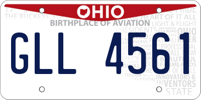 OH license plate GLL4561