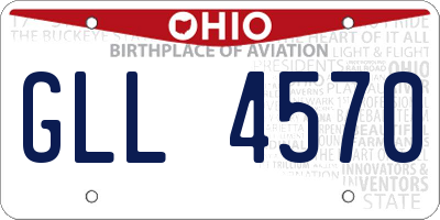 OH license plate GLL4570