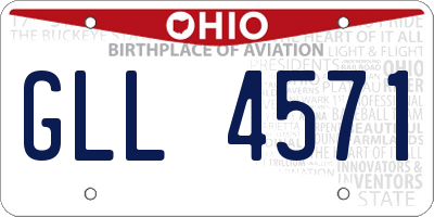 OH license plate GLL4571