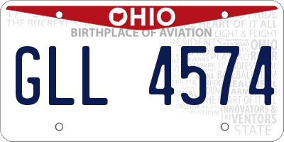 OH license plate GLL4574