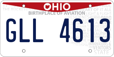 OH license plate GLL4613