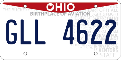 OH license plate GLL4622