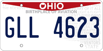 OH license plate GLL4623
