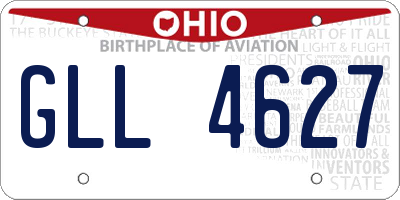 OH license plate GLL4627