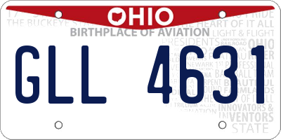 OH license plate GLL4631