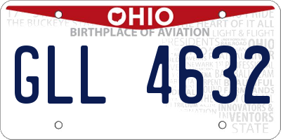 OH license plate GLL4632