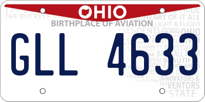 OH license plate GLL4633