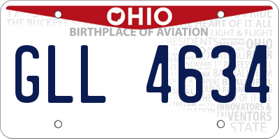 OH license plate GLL4634