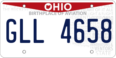 OH license plate GLL4658