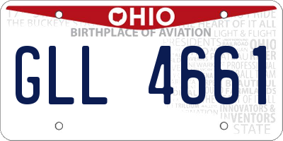 OH license plate GLL4661