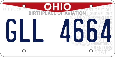 OH license plate GLL4664