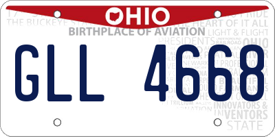 OH license plate GLL4668