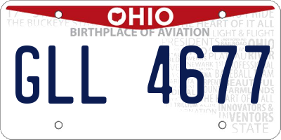 OH license plate GLL4677