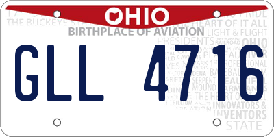 OH license plate GLL4716