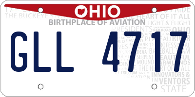 OH license plate GLL4717