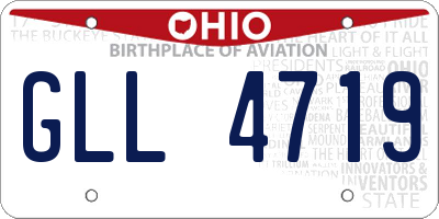 OH license plate GLL4719
