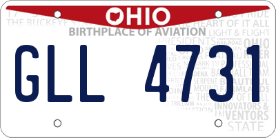 OH license plate GLL4731