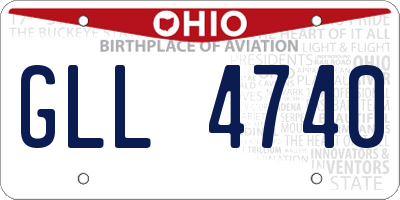 OH license plate GLL4740