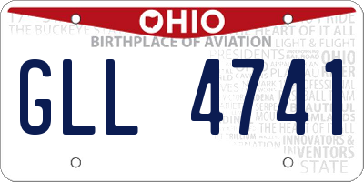 OH license plate GLL4741