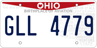 OH license plate GLL4779