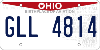 OH license plate GLL4814