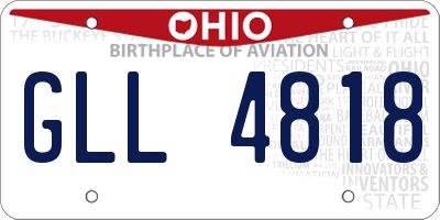 OH license plate GLL4818
