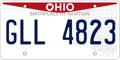 OH license plate GLL4823