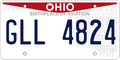 OH license plate GLL4824