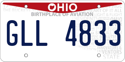 OH license plate GLL4833