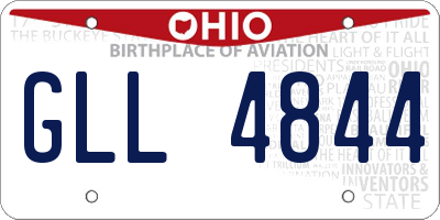 OH license plate GLL4844