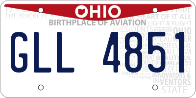 OH license plate GLL4851