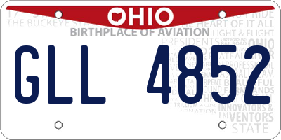 OH license plate GLL4852