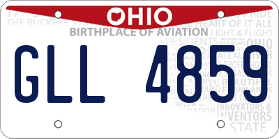 OH license plate GLL4859