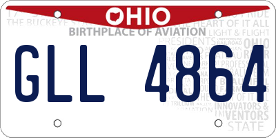 OH license plate GLL4864