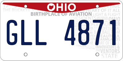 OH license plate GLL4871